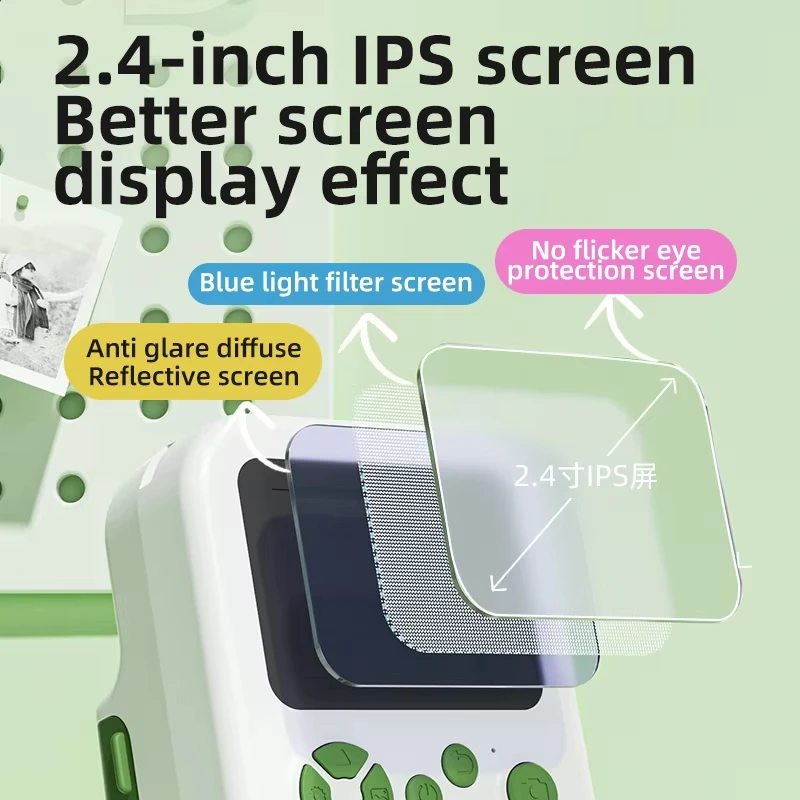 كاميرا طباعة فورية للأطفال بلوتوث 1080P HD كاميرا رقمية للبنات والأولاد هدايا عيد الميلاد ألعاب كاميرا فيديو مطبوعة حرارية #4