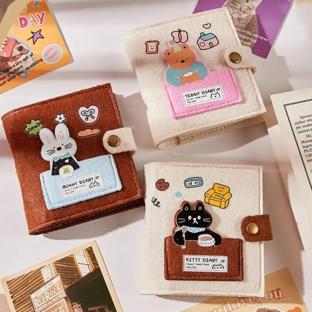 

Felt Small Card Book Can Store 20Pcs Photos 3Inch Photocards Photo Binder The Best Gift Cartoon Animal