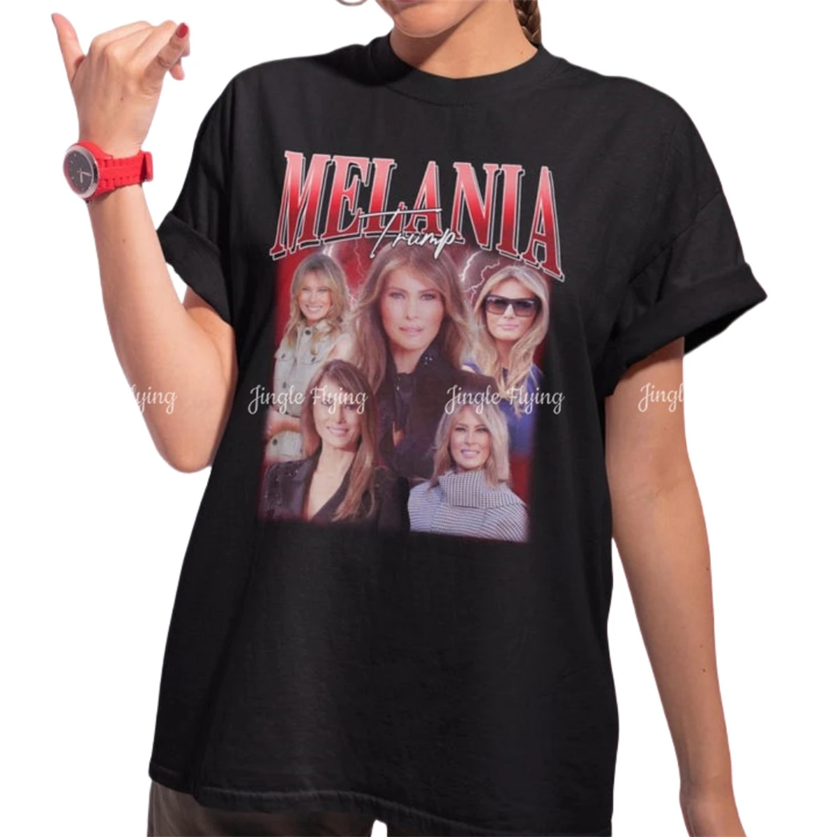 Melania Trump Bootleg Vintage 90s Tshirt Gift For Women And Man Unisex Personalized T-Shirt