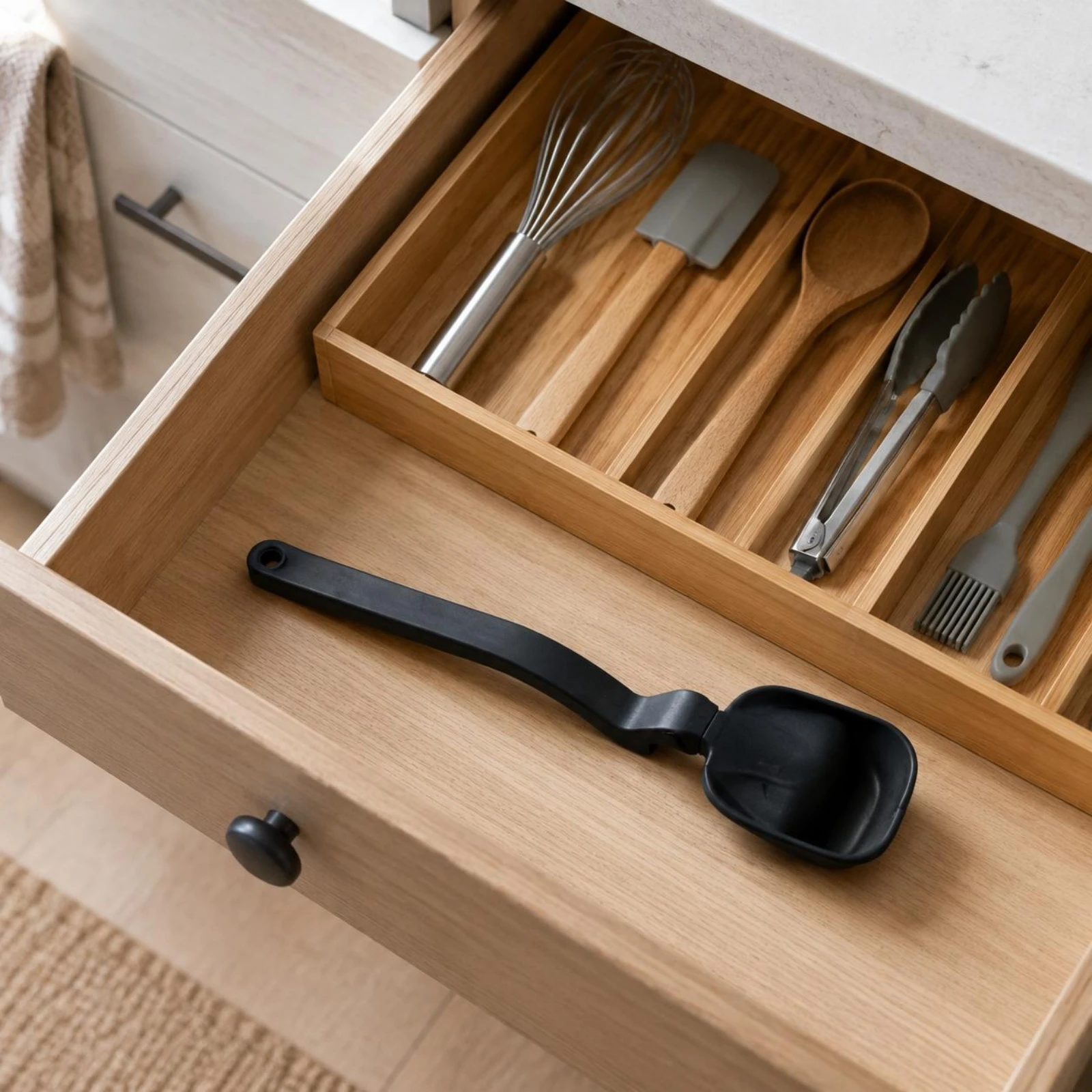 

Fold-Flat Spoon Lightweight Portable Utensil Set Collapsible Travel Cutlery Easy to Clean Folding Cutlery Set Hanging Hole