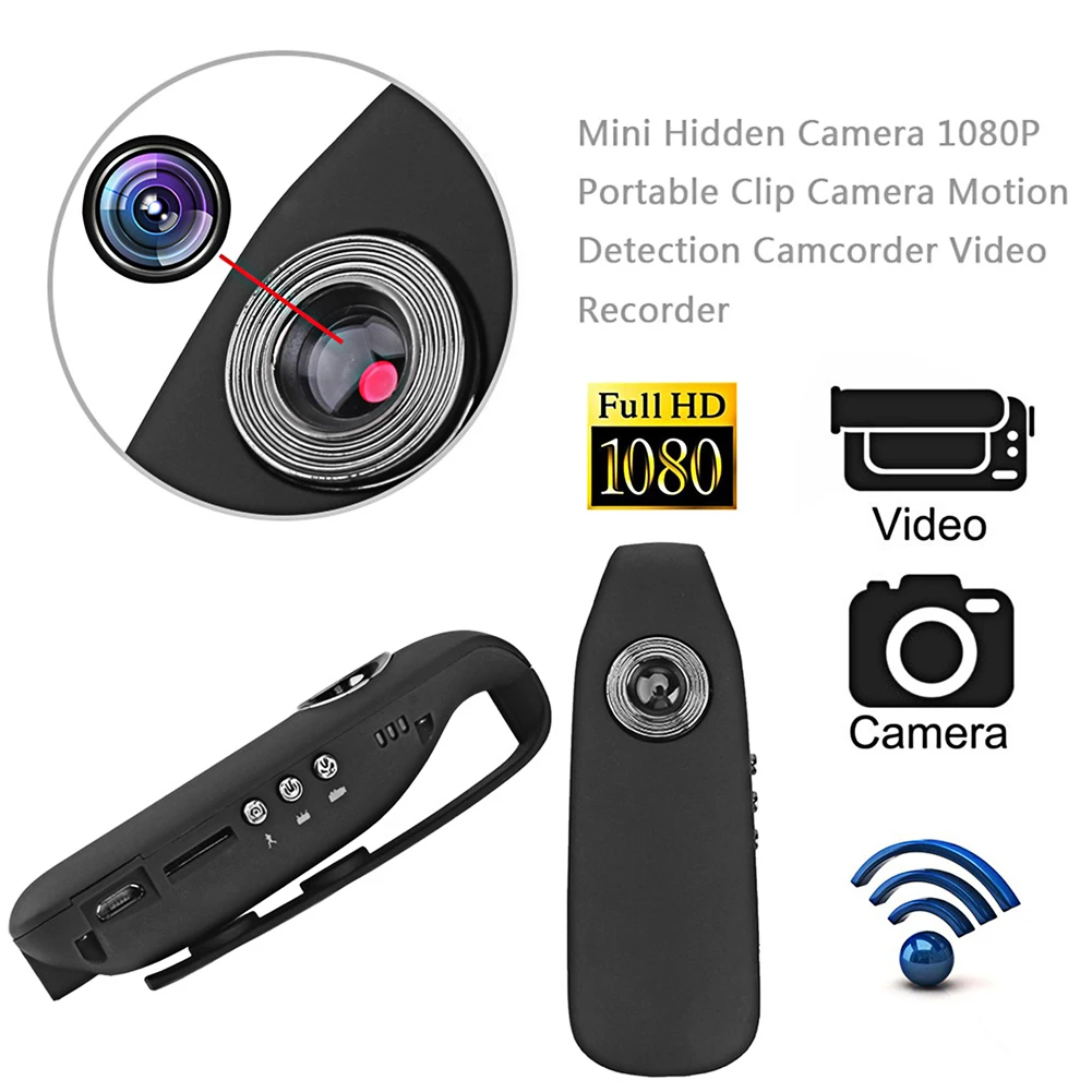 

1080P Full HD Mini Camera Body Wear Camera Cycling Video Recorder Motion Activate Portable Pocket Body Cams Police Body Camera