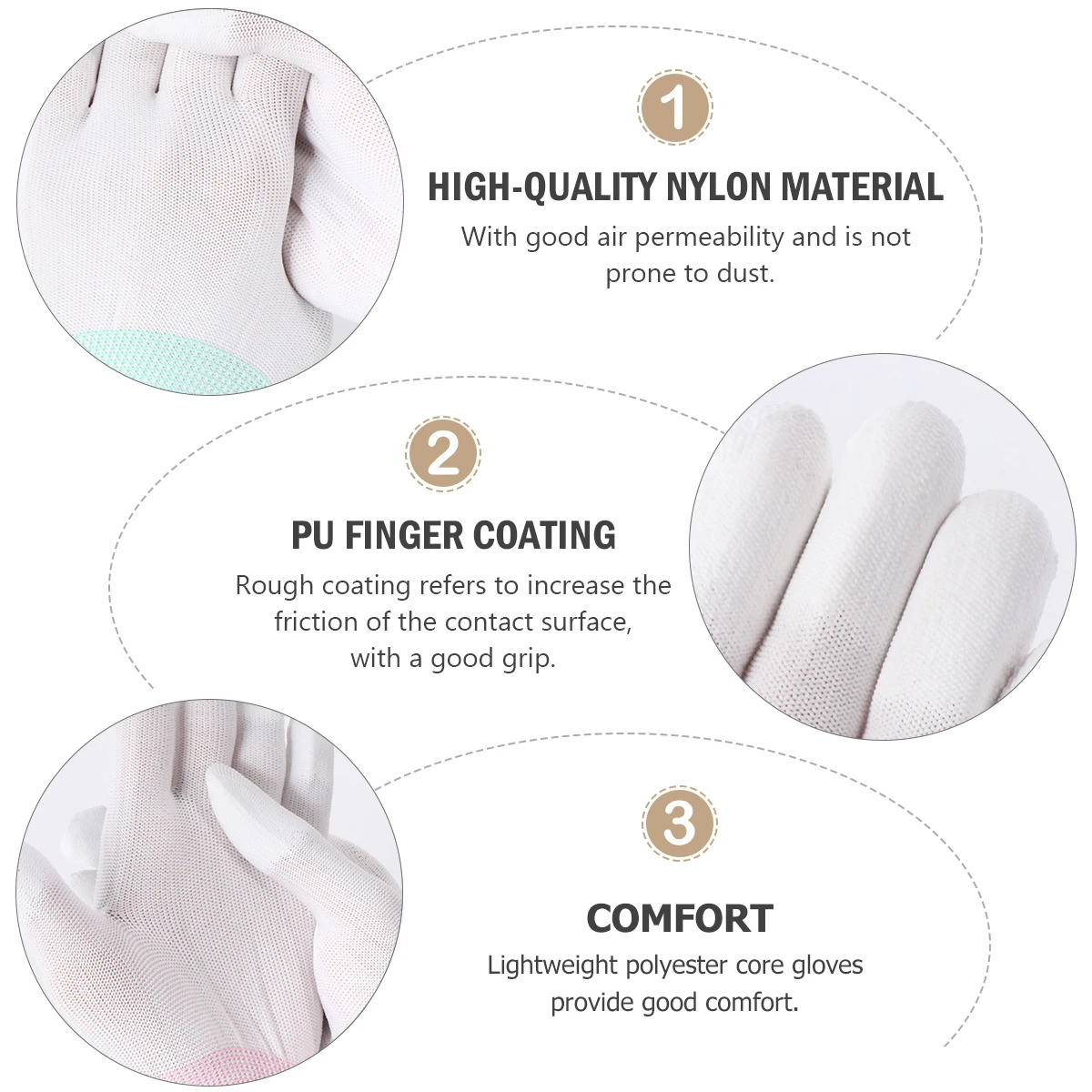 

Anti-Slip Pink M Grey Lightweight Gardening Gloves For Planting Weeding Window Cleaning Breathable Pu