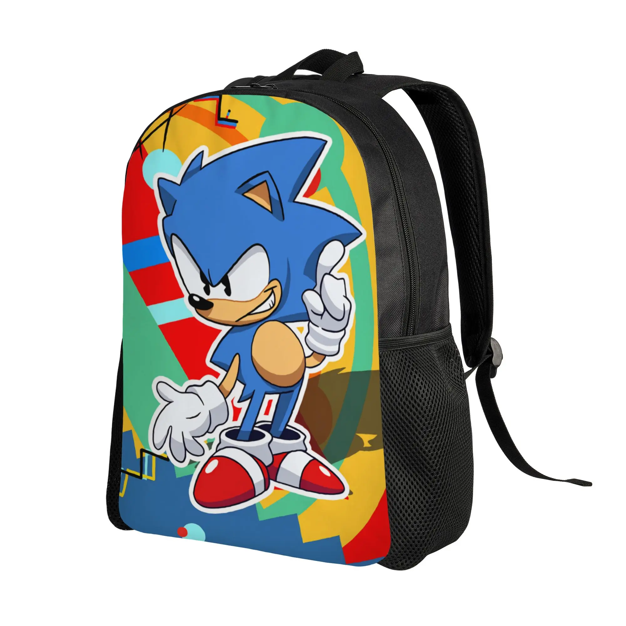 Sonices Cartoon Game Backpack Women Men  Pattern Backpacks Polyester Cool High School Bags Travel Designer Rucksack