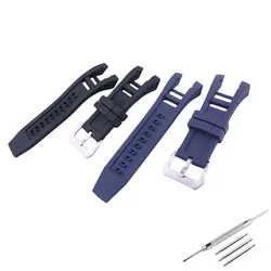 Men's rubber watch band accessories compatible with Invicta Russian Pro Diver watch strap women's black silicone wristband 34mm