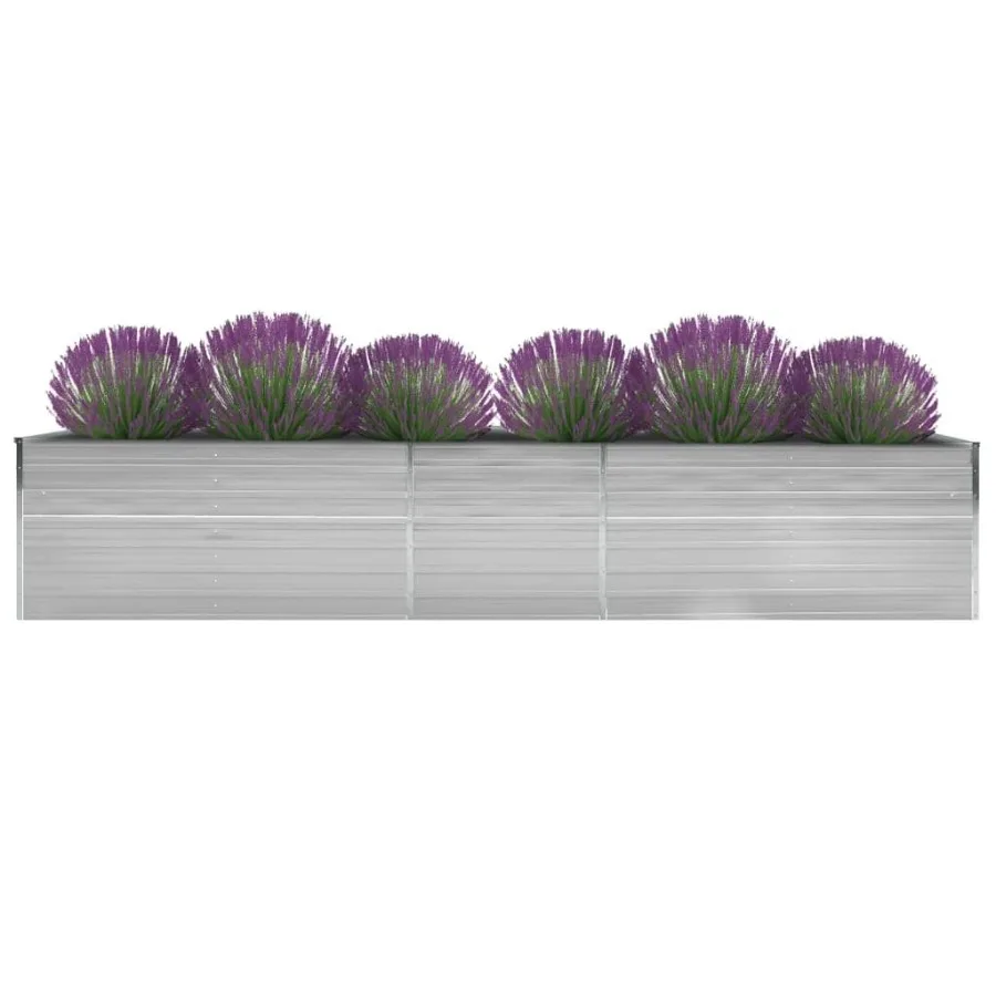 

Garden Raised Bed Galvanized Steel 157.5x31.5x17.7 Gray