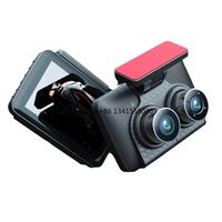 3 Lens HD Car Dashcam 4 Inch IPS Screen 1080P Infrared Night Vision Driving Recorder with Reversing Image