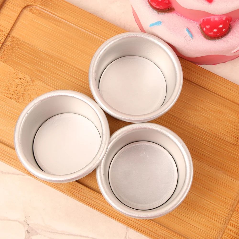 2 inch Aluminum Alloy Mini Cake Baking Pan With Removable Loose Bottom Cake Tin Mold Small Round Cake Pans Decorating Tools