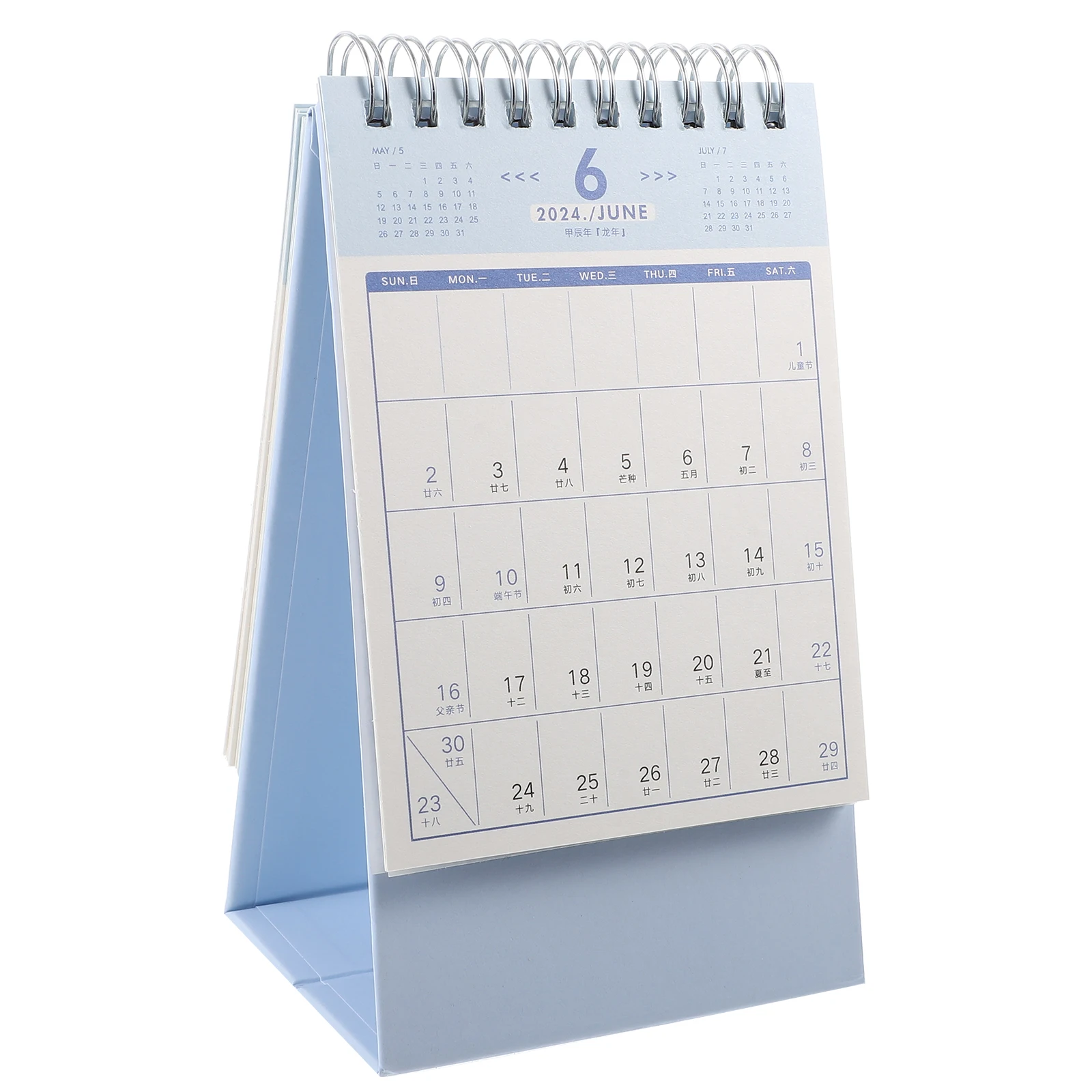 

BUTIFULSIC 2024 Mini Desk Calendar Paper Standing Easel Year Ornament Small Desktop Decor