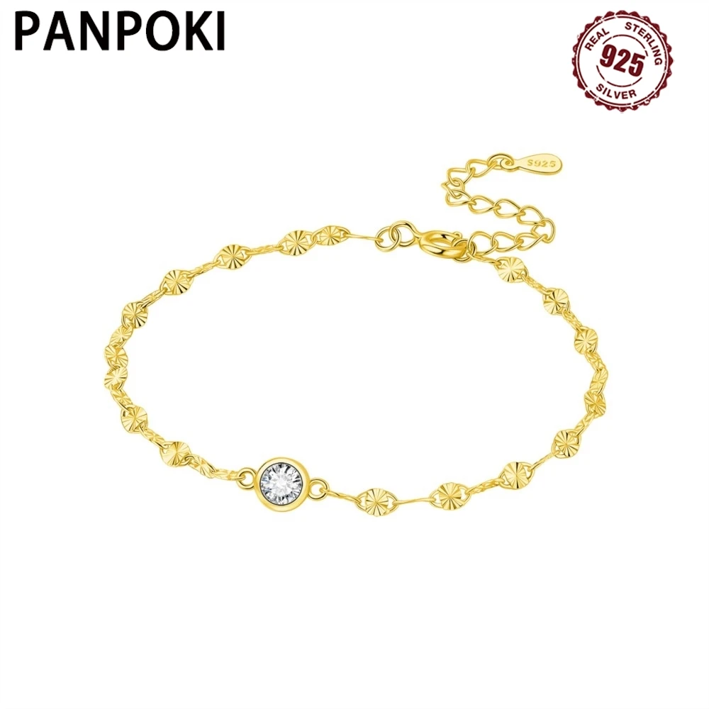 

925 Sterling Silver Jewelry Versatile And Exquisite Sparkling Bracelet Women Zircon Charm Bracelet Birthday Party Gifts