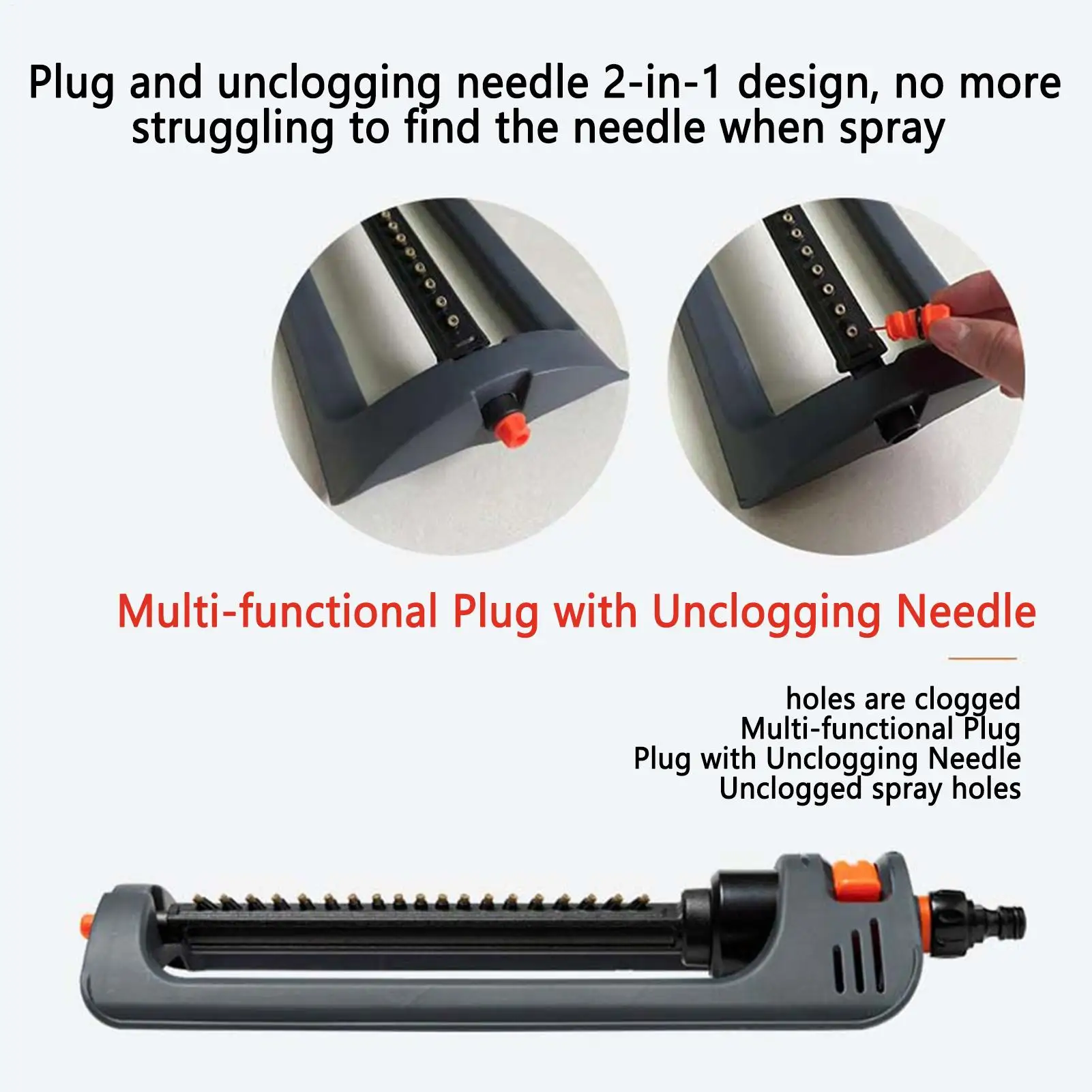 Lawn Sprinkler Oscillating 19 Nozzles Quick Connect Bundle Heavy Duty Large Coverage Lawn Sprinklers for Gardening Commercial