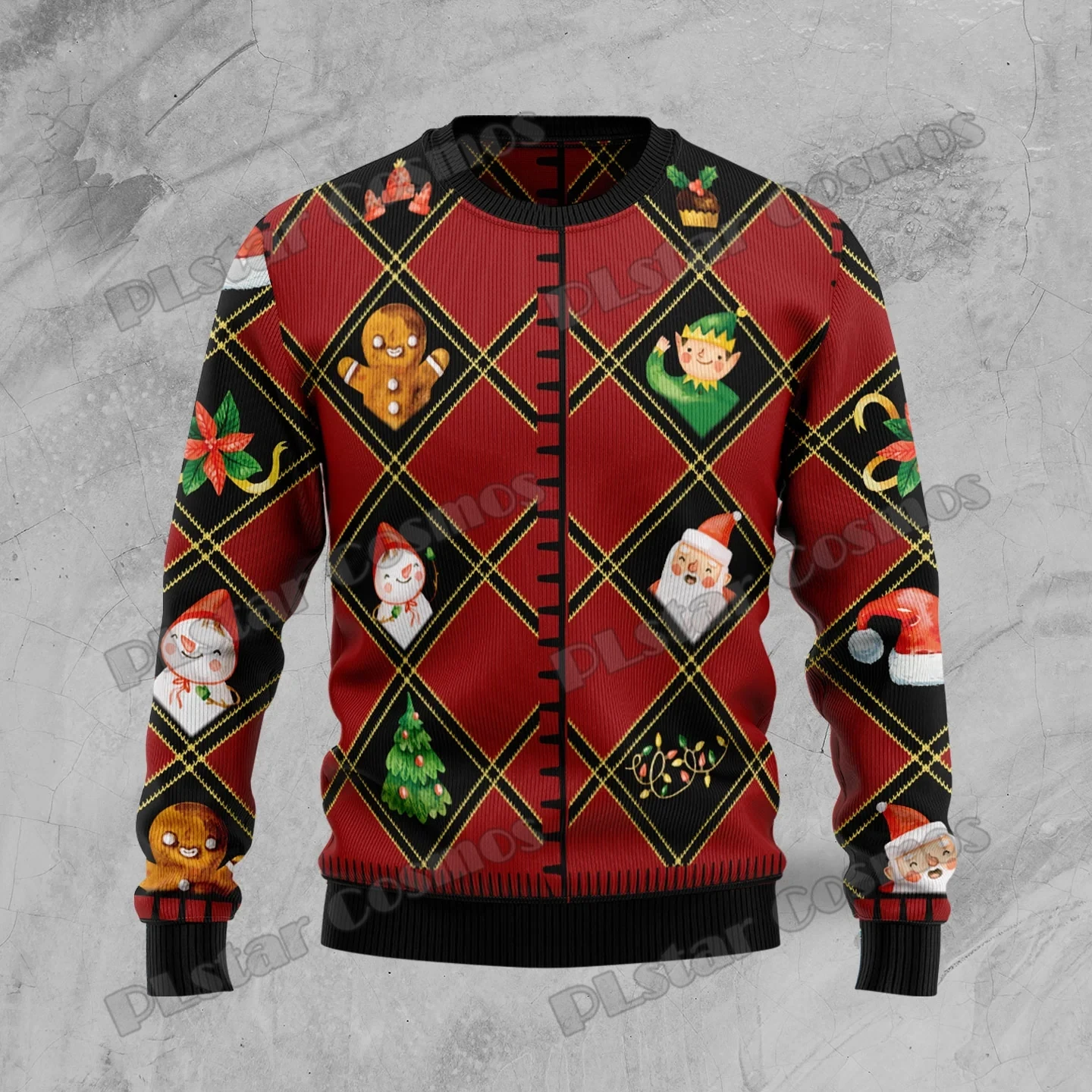 PLstar-suéter de Navidad con estampado 3D de chimpancé Cosmos para hombre, Jersey de punto informal Unisex, moda, feo, invierno, MYY33