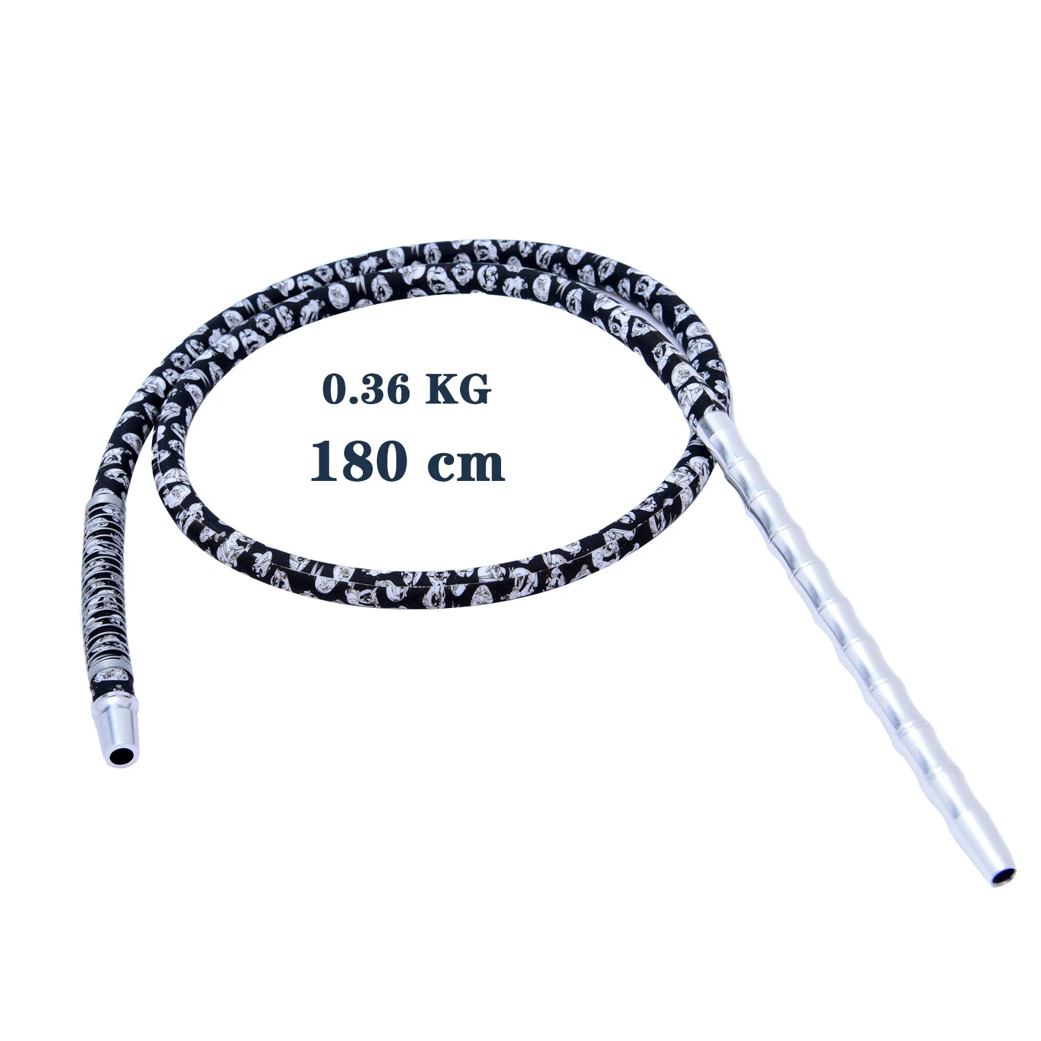 Aluminum alloy long handle silicone adhesive cigarette pipe cross-border e-commerce Arab hookah pipe shisha straw