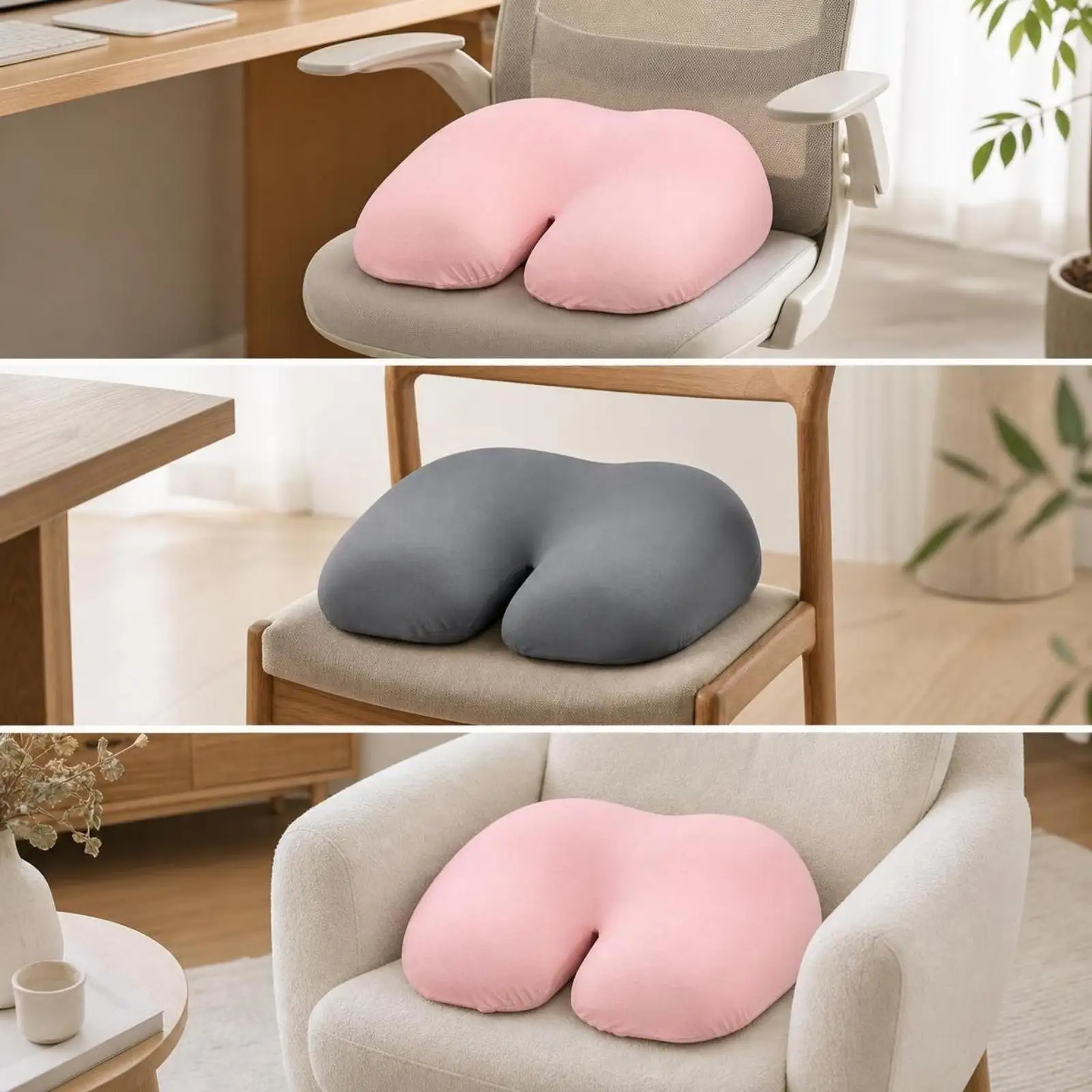 Slow Resilience Shaped Memory Foam | Buttock-Shaped Pillow, Hollow Cutout Design, for Lounging