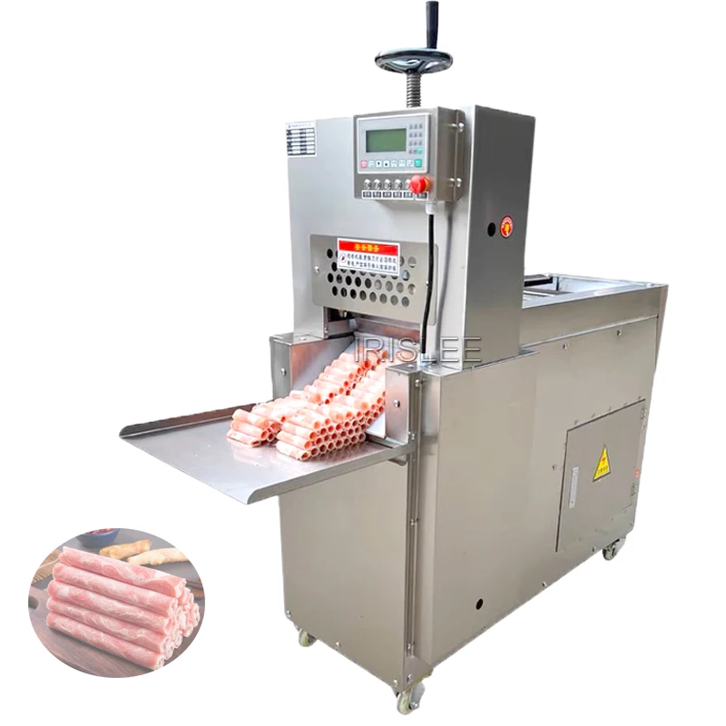 Electric Meat Slicer Mutton Roll Freezing Beef Cutter Lamb Cutting Machine Stainless Steel Cnc Double Cut Lamb Roll Machine