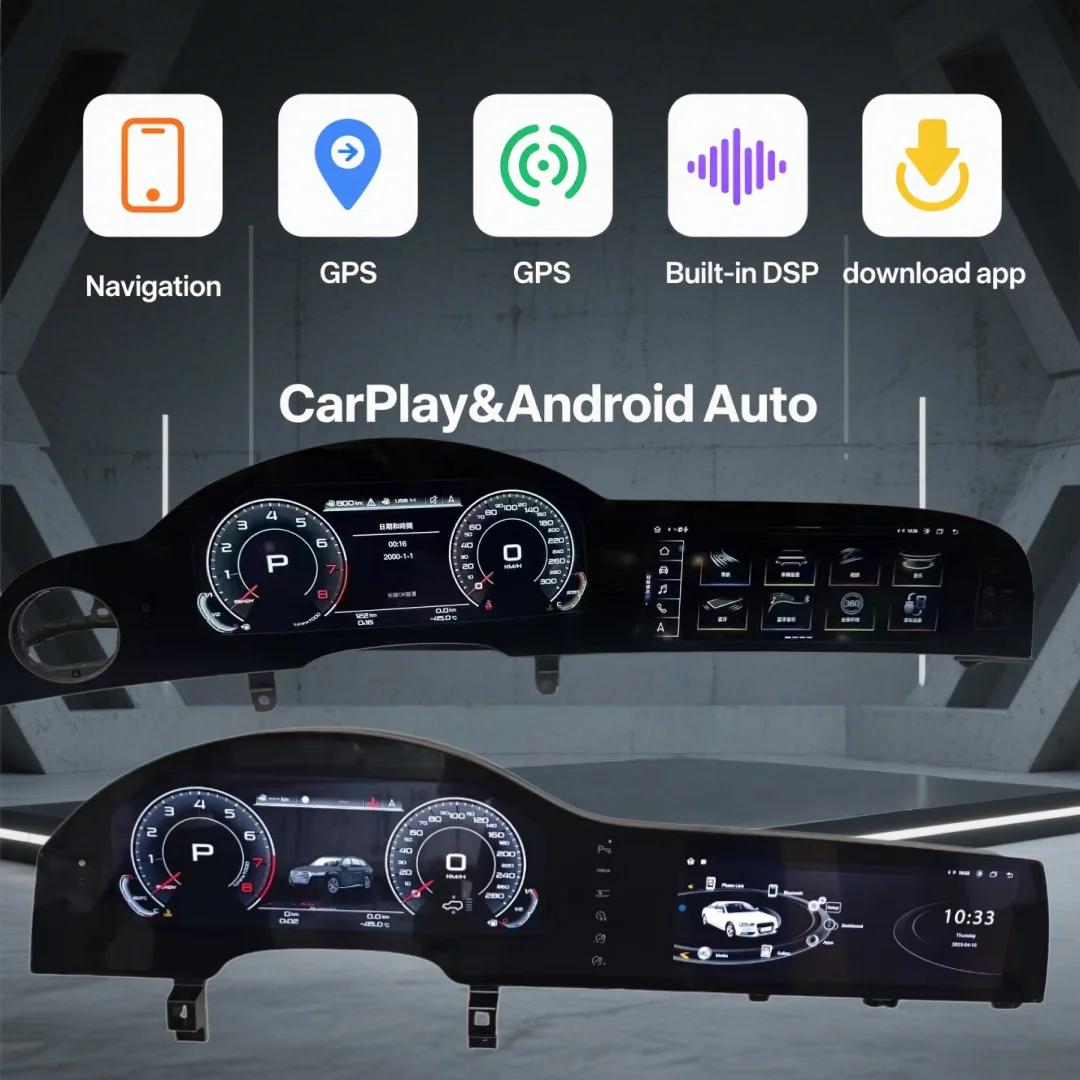 

Android 13.0 For Audi A6 2005~2012 / Q7 4L 2005~2015 Dual Screen CarPlay Multimedia Player Car Dashboard LCD Digital Instrument