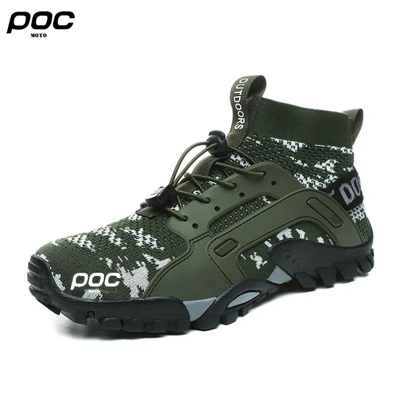 Moto POC Cycling Camouflage Men\'s Motocross Shoes Mtb Bike Breathable Non-Slip Sneakers Bicycle Wading on Foot Quick Dry Shoes