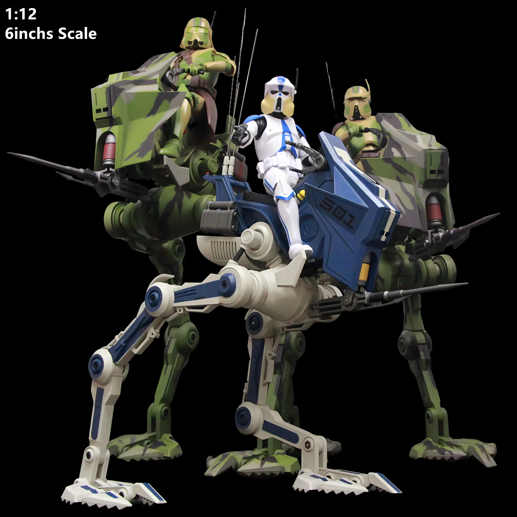 6 Zoll große, maßstabsgetreue 1:12 501st Legion 41st AT-RT ATRT All Terrain Reconnaissance Transports ﻿ Clone ARF Trooper 6-Zoll Actionfigur Spielzeug