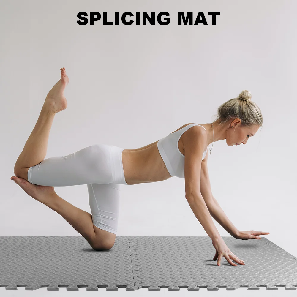 60cm*60cm EVA-Interlocking-Fitnessmatten, rutschfeste Puzzle-Schaumstoffmatten für Fitnessgeräte, Heimfitness, Workout & Spielbereich – Detail 1