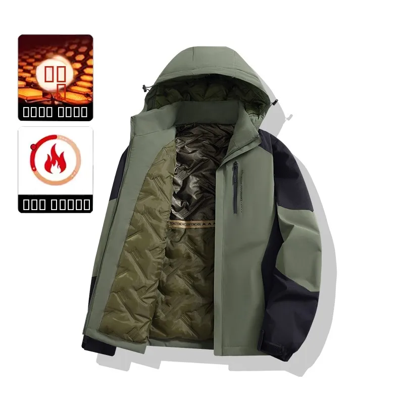 

Winter Thiened aphene Hooded Cotton Jaet Outdoor Warm Windproof Men Women Casual Faion Stand Fit Polyester Fiber
