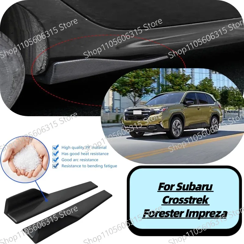 48cm Rear Bumper Splitter Apron Spoiler Side Skirt Extension Lip For Subaru Crosstrek Forester Impreza Car Styling Accessories