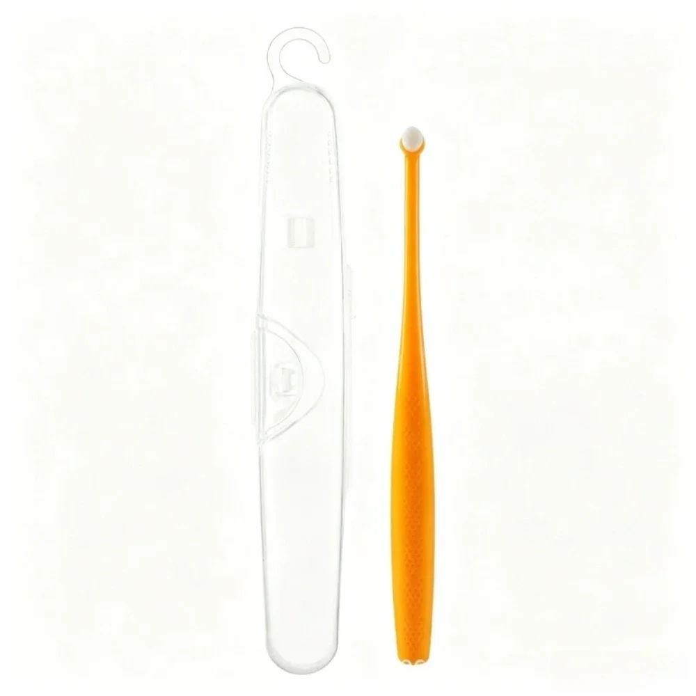 Ultra fine soft bristled round head pet toothbrush, single pack pet cleaning and oral care products