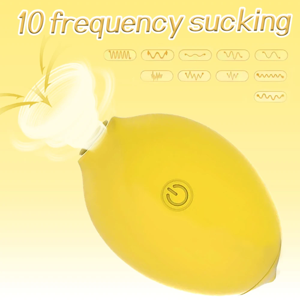 Lemon Clitoral Sucker Vibrator With 10 Powerful Sucking Modes_voghion.com