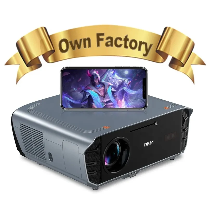 

2025 OEM New 1550ANSI Android 12.0 Projector 4k 8k Wifi 6 Education Video Projector Smart Home Theater Proyector