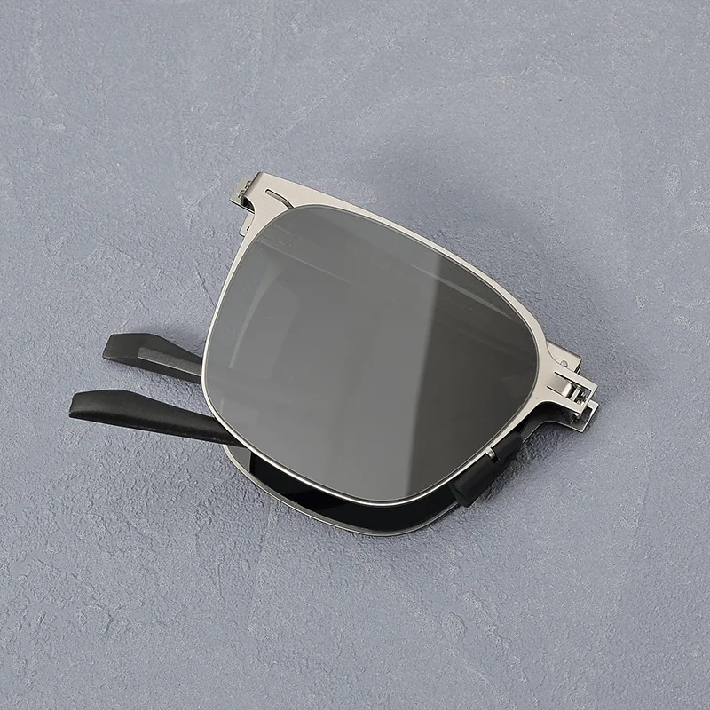 

New High Quality Ultra-thin Alloy Folding Driving Fishing Men Sunglasses Women Retro Business Sun Protection UV400 Sunglasses