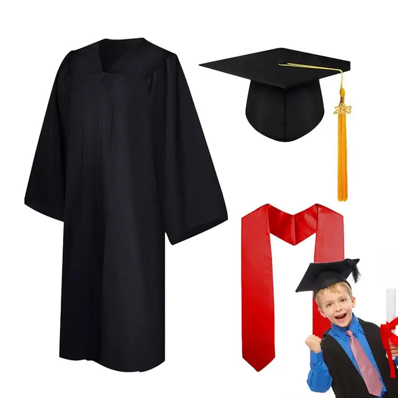 

Халат для выпускного вечера с матовой отделкой, аксессуары для фотосъемки на выпускной, школьная форма для детского сада