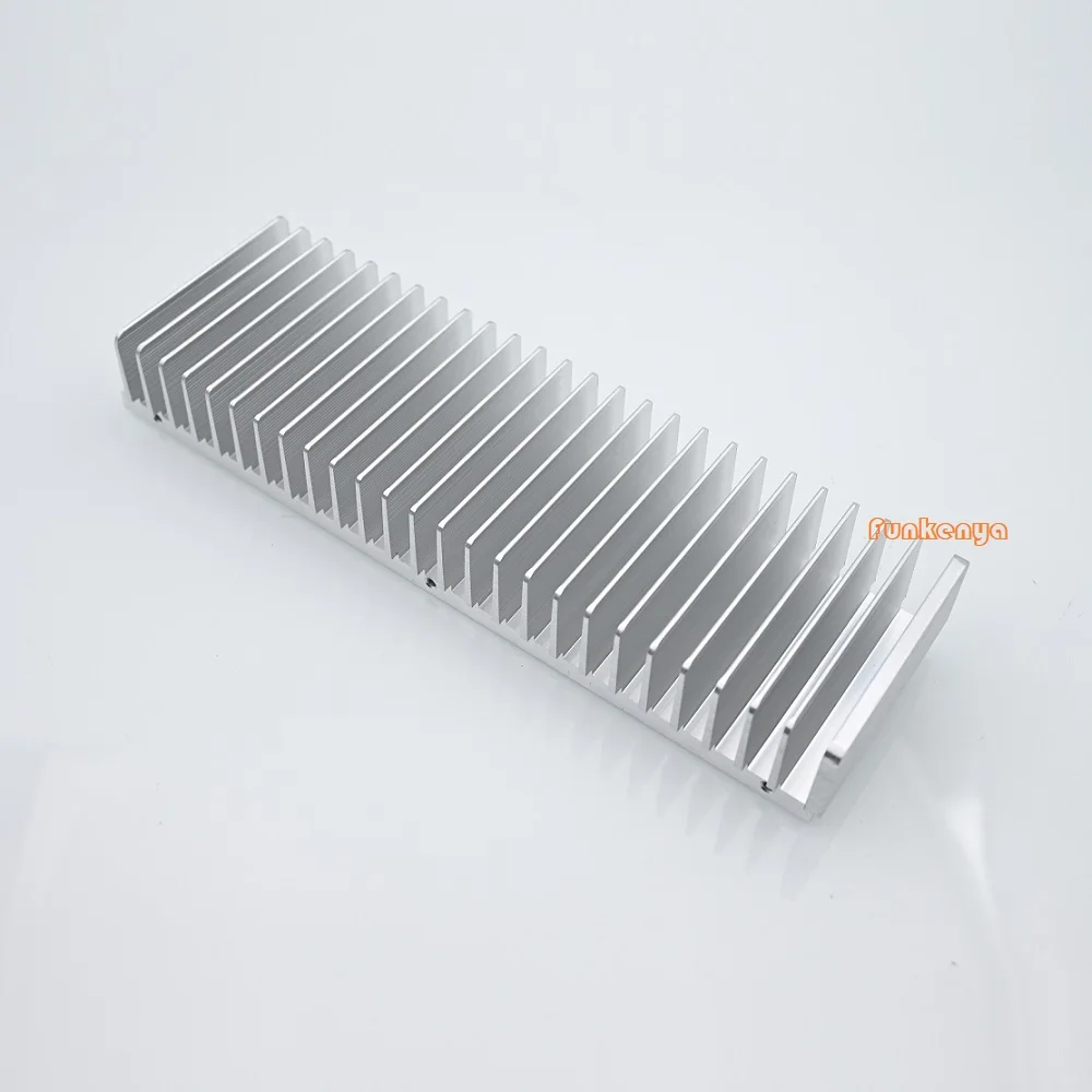 

Anodized Aluminum Silver Power Amplifier Heat Dissipation 263x40x80mm DIY Heatsink Radiator