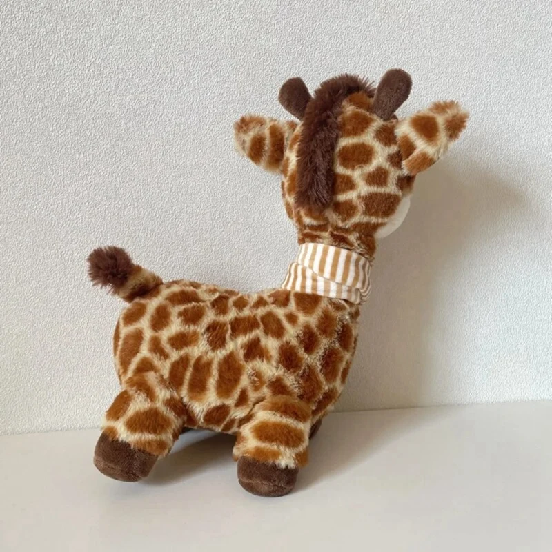 Muñeca de jirafa de felpa suave, Animal de dibujos animados, juguete de felpa, Linda almohada de sofá, decoración de habitación, regalo de cumpleaños y Navidad