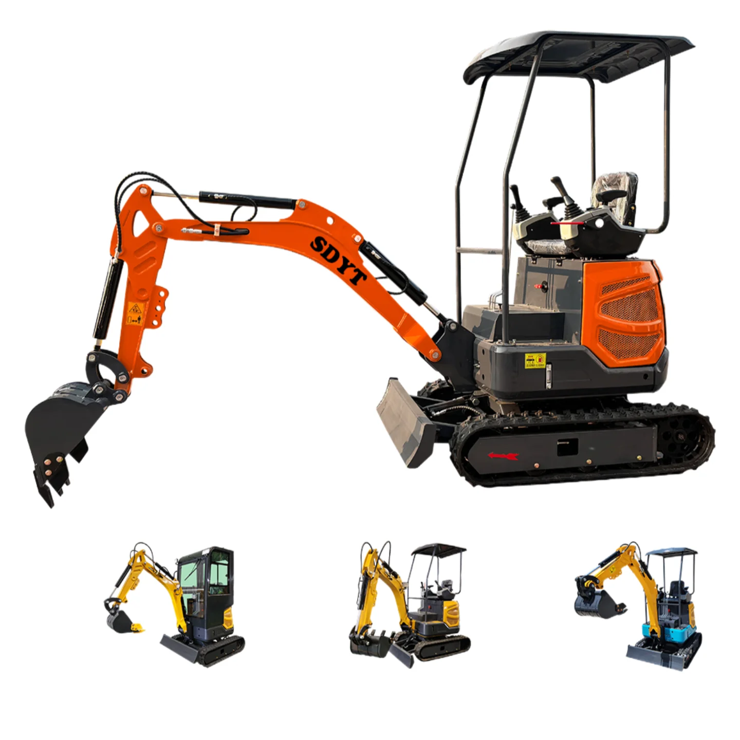 Aangepaste 1,8 ton minigraafmachine met Kubota-motor CE Epa Euro 5 en EPA-compatibel voor Franse tuinrenovatie