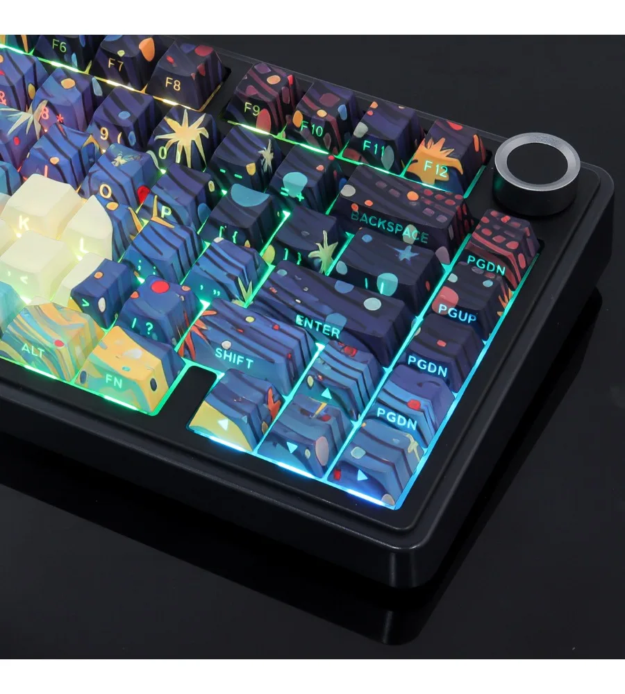 

V4 side engraved light-transmitting keycap 133 keys Original factory height PBT full five-sided thermal sublimation