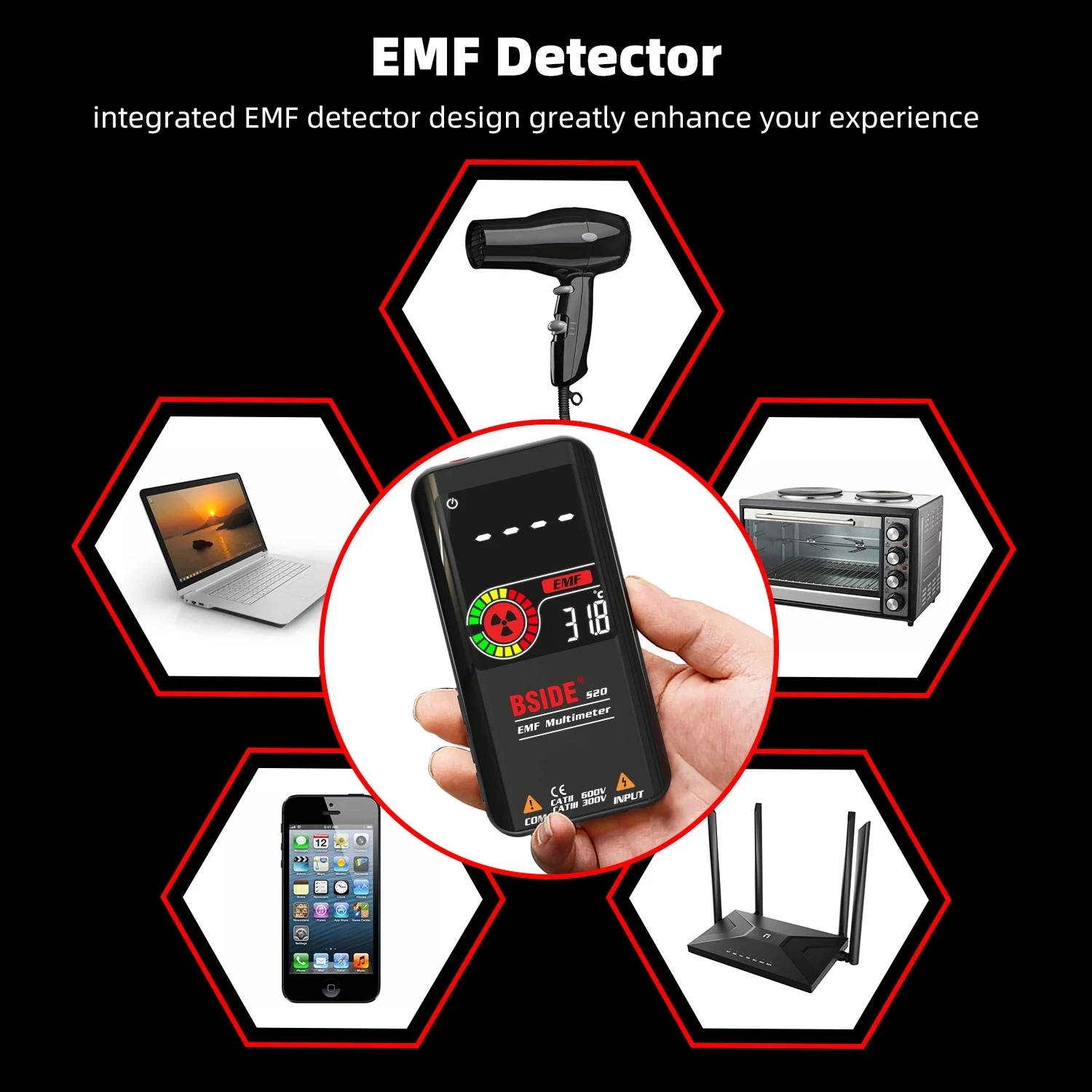 BSIDE Digital Multimeter S10 S11 S20 Profesional multimetro Smart DC AC Voltage Capacitor Ohm Diode NCV Hz EMF Tester Detector