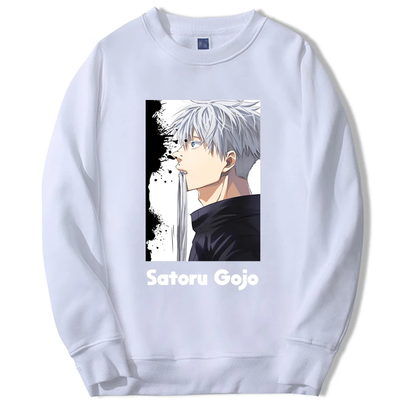 

2024 Hot Anime Japanese Jujutsu Kaisen Sweatshirts Men Women Gojo Satoru Graphic Manga Hoodie Harajuku Crewneck Casual Tracksuit