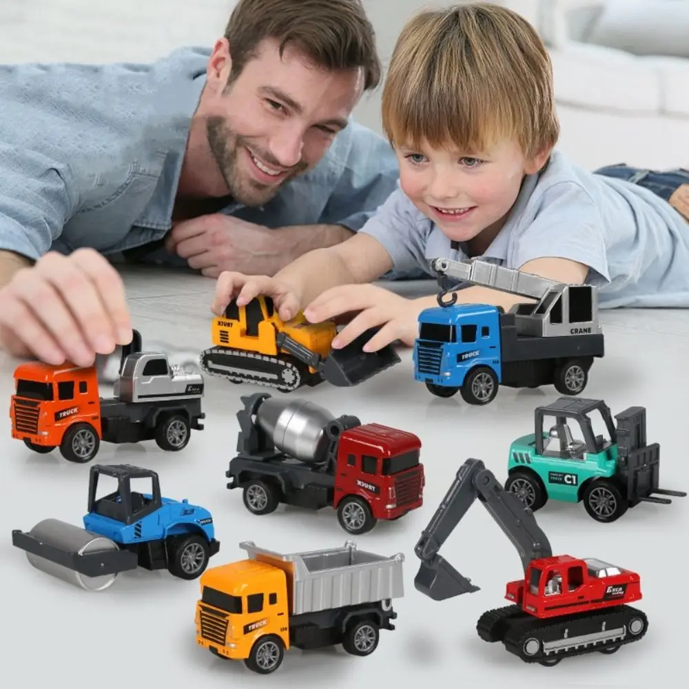 

Loader Tractor Engineering Truck Toy Bulldozer Alloy Metal Construction Vehicle Toy Mixer Container Sliding Excavator Toys