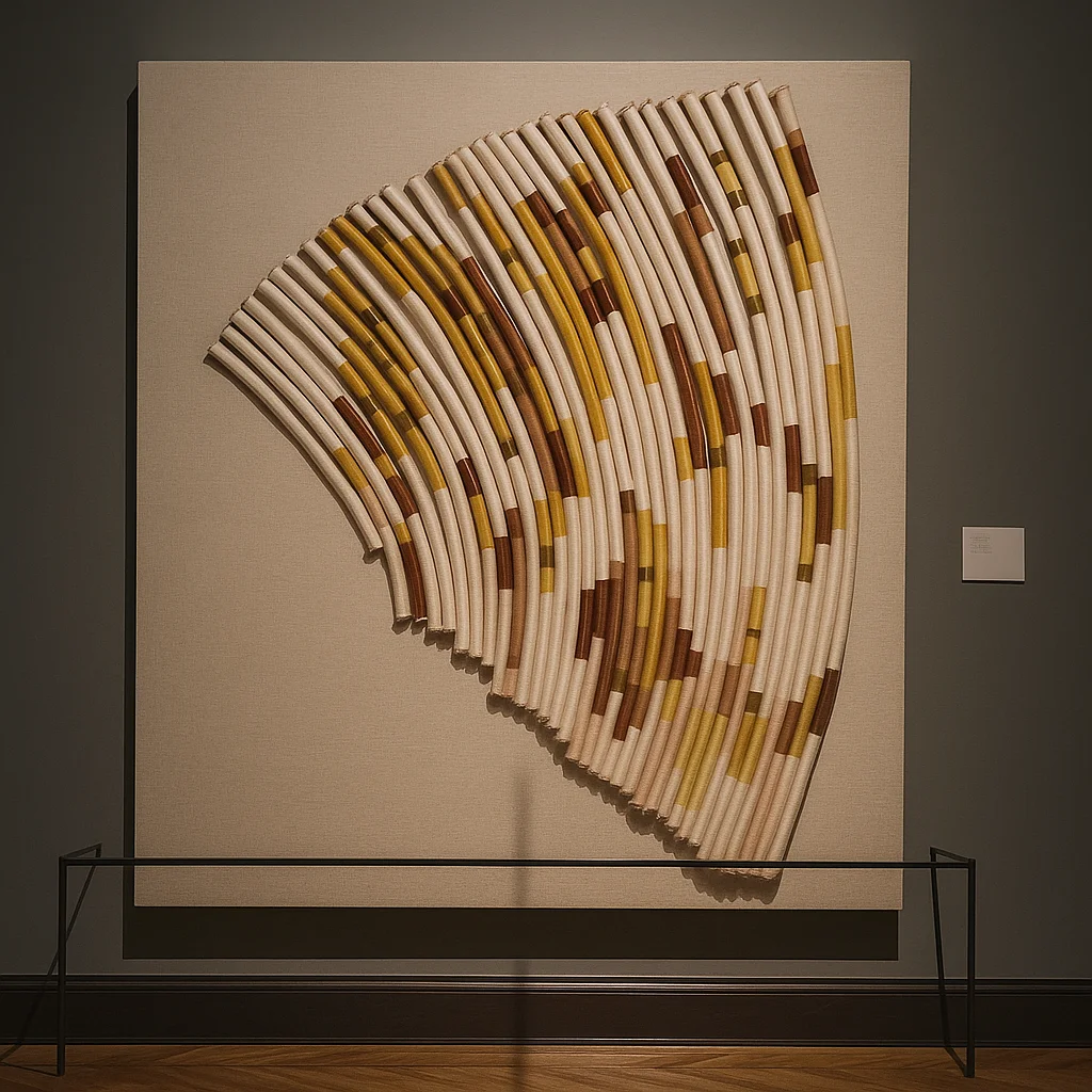 

Handmade Cotton Macrame Vertical Bohemian Wall Art Mustard Rust Stripes Modern Home Wall Hanging Diwali Wedding Birthday