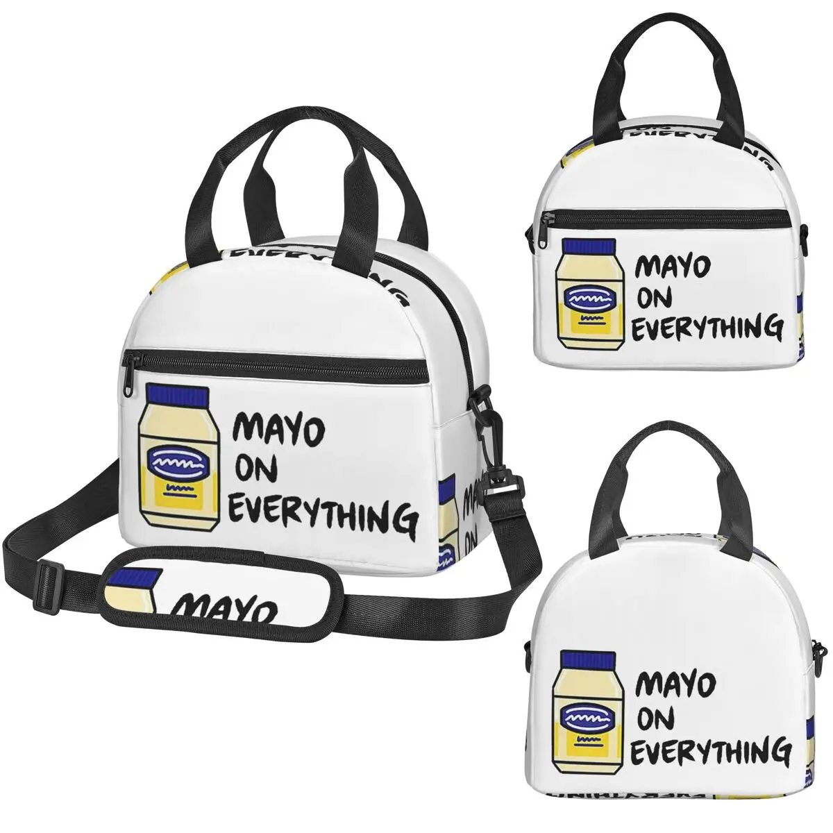 Mayo (Mayonnaise) On Everything Insulated Lunch Bag for Women Office Cooler Thermal Box Tote Portable Lunch Boxes