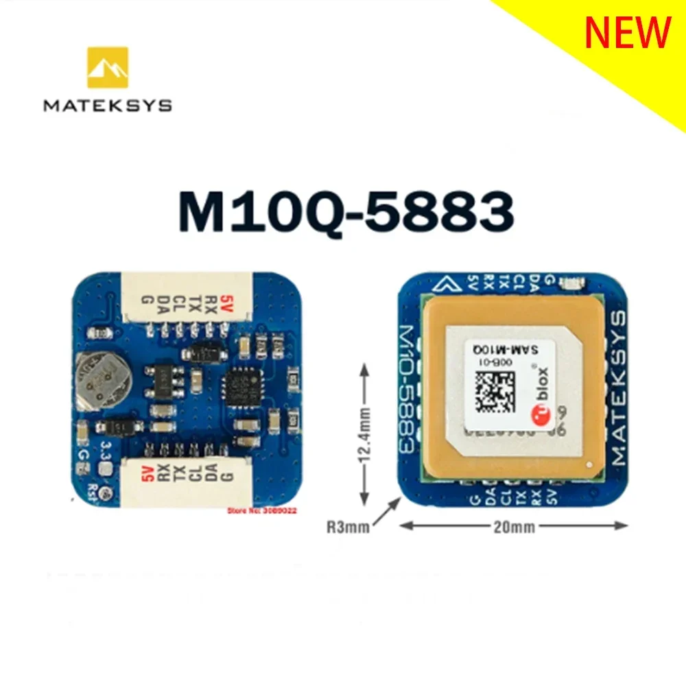 VivaMatek Systems GNSS M10Q-5883 U-Blox M10 5883 GPS With Compass QMC5883L Module Support Digital AirSpeed 4~9V For FPV Racing D