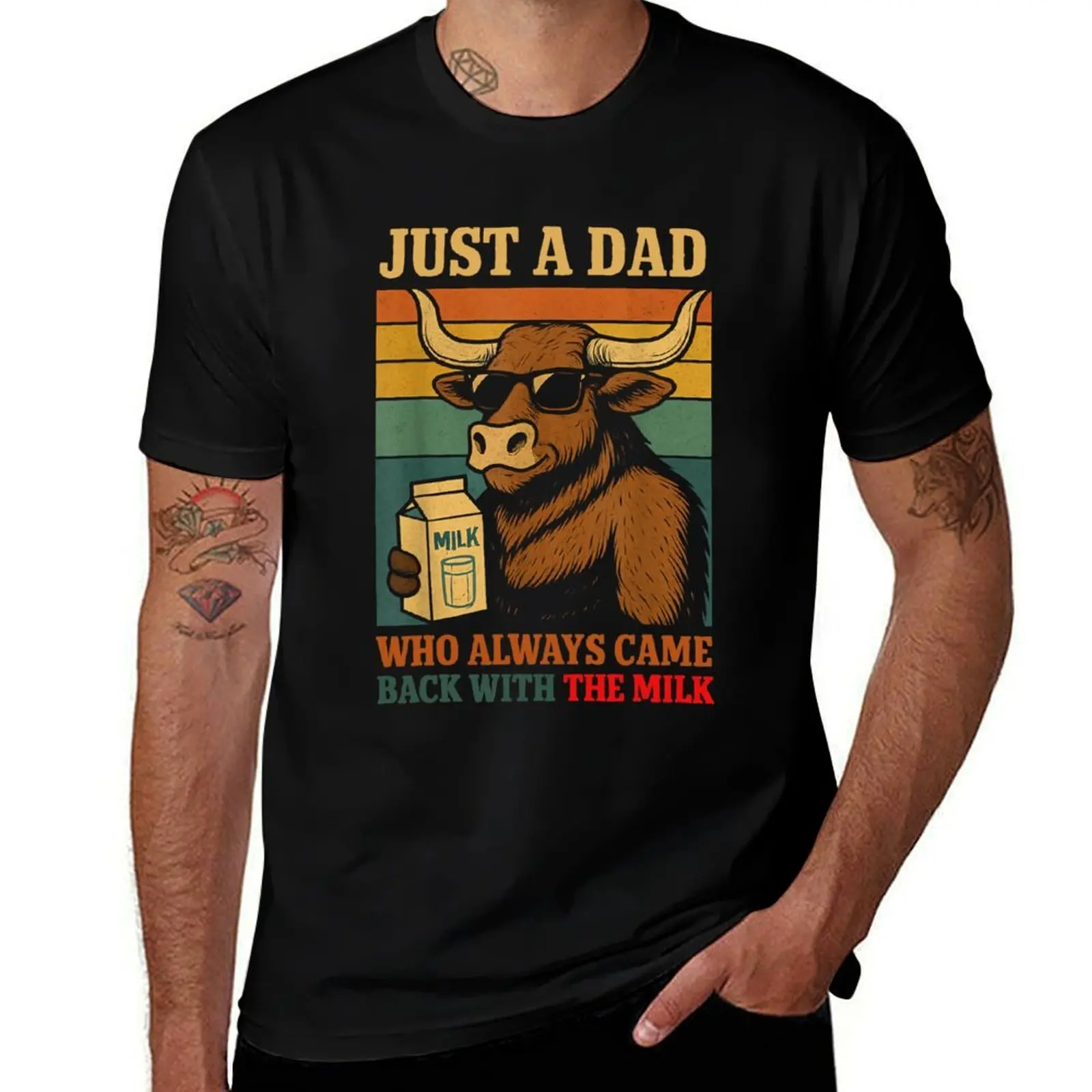 

With The Milk, Fathers Day T-Shirt street wear Man t-shirt summer tops new edition men t shirt
