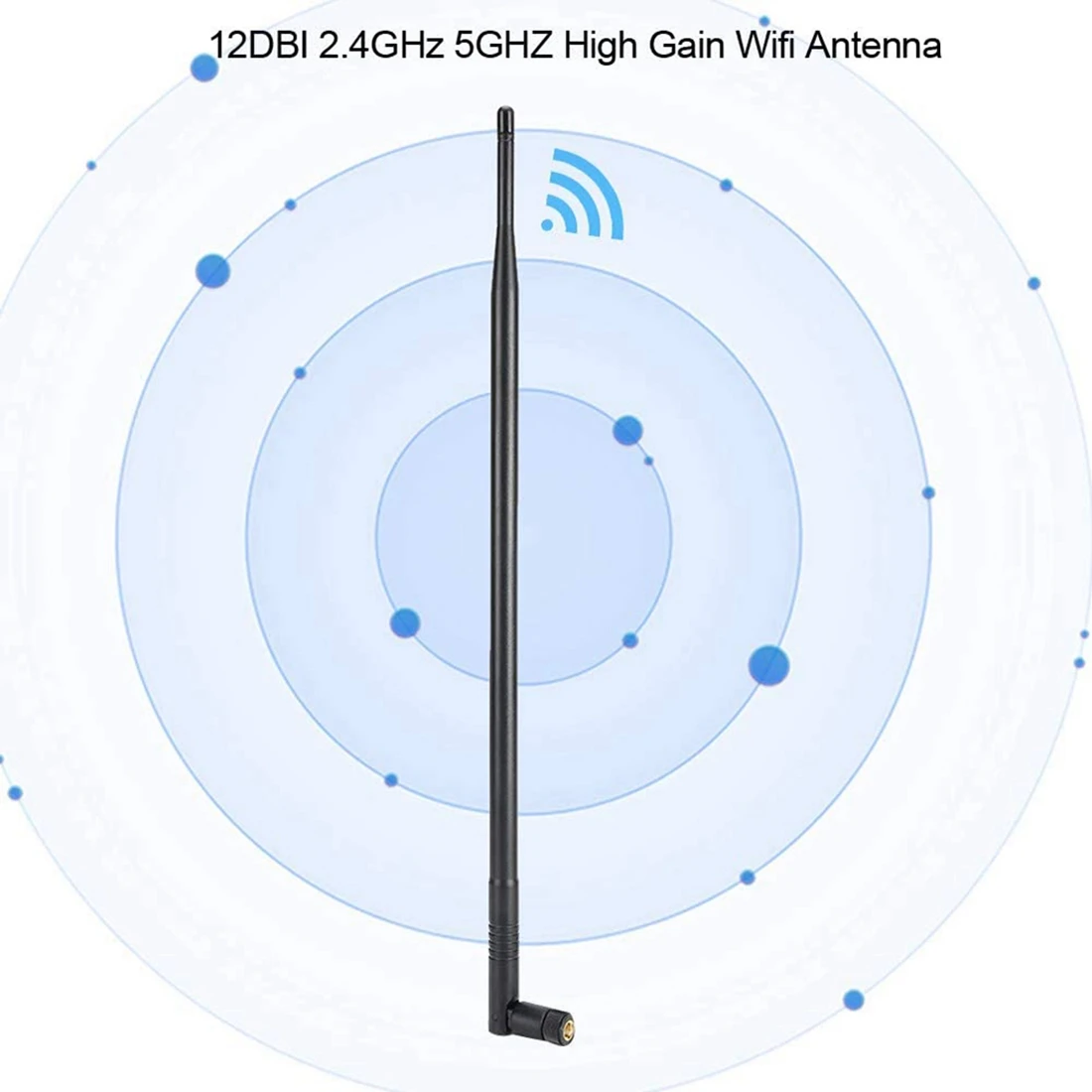 Antena WiFi A26P 12DBI, antena WiFi de largo alcance de alta ganancia de doble banda 2,4G/5G con conector RPSMA para red inalámbrica