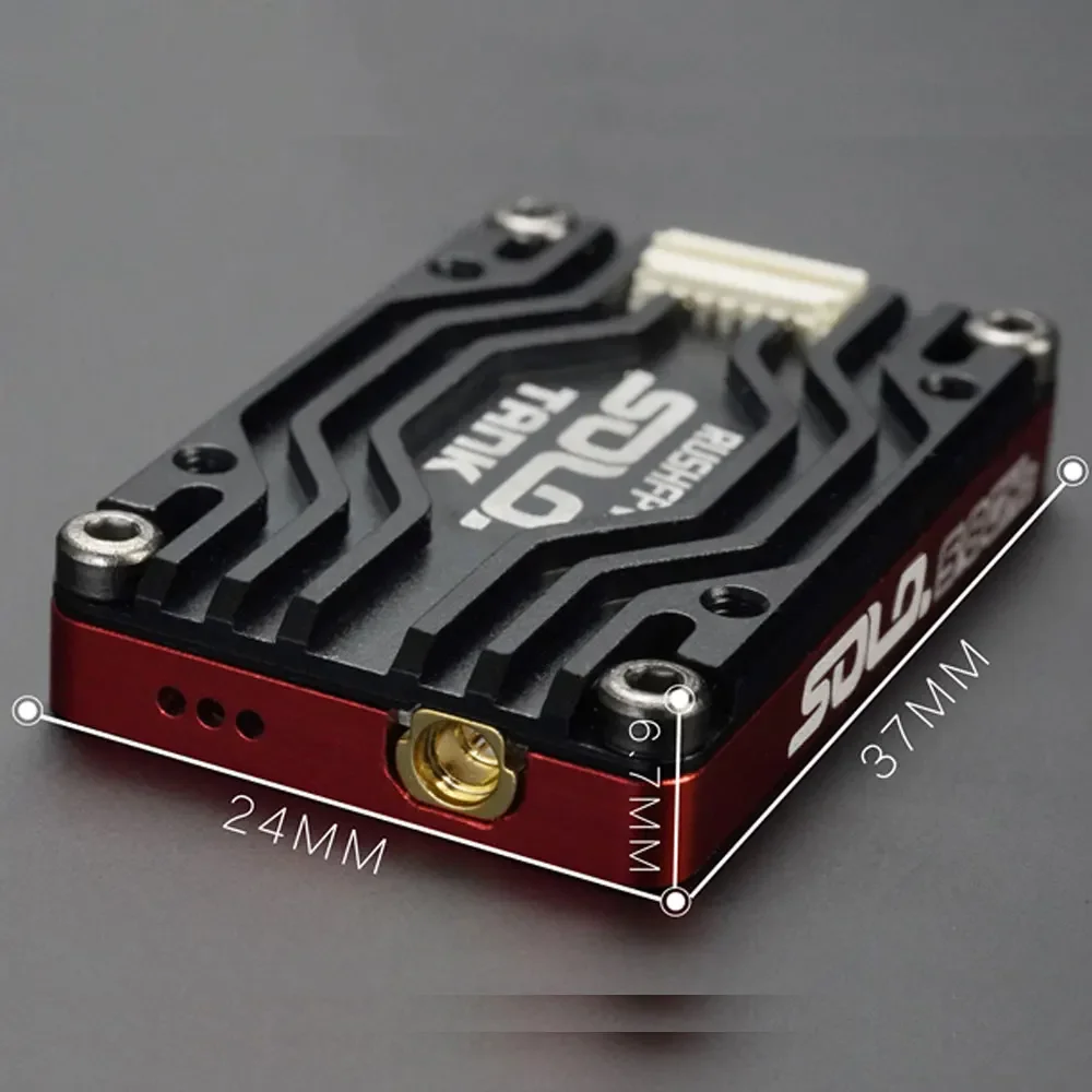 RUSH Solo Tank 5.8G VTX Video Transmitter CNC shell 1.6W High Power Built-in Microphone Heat Dissipation Structure For RC FPV