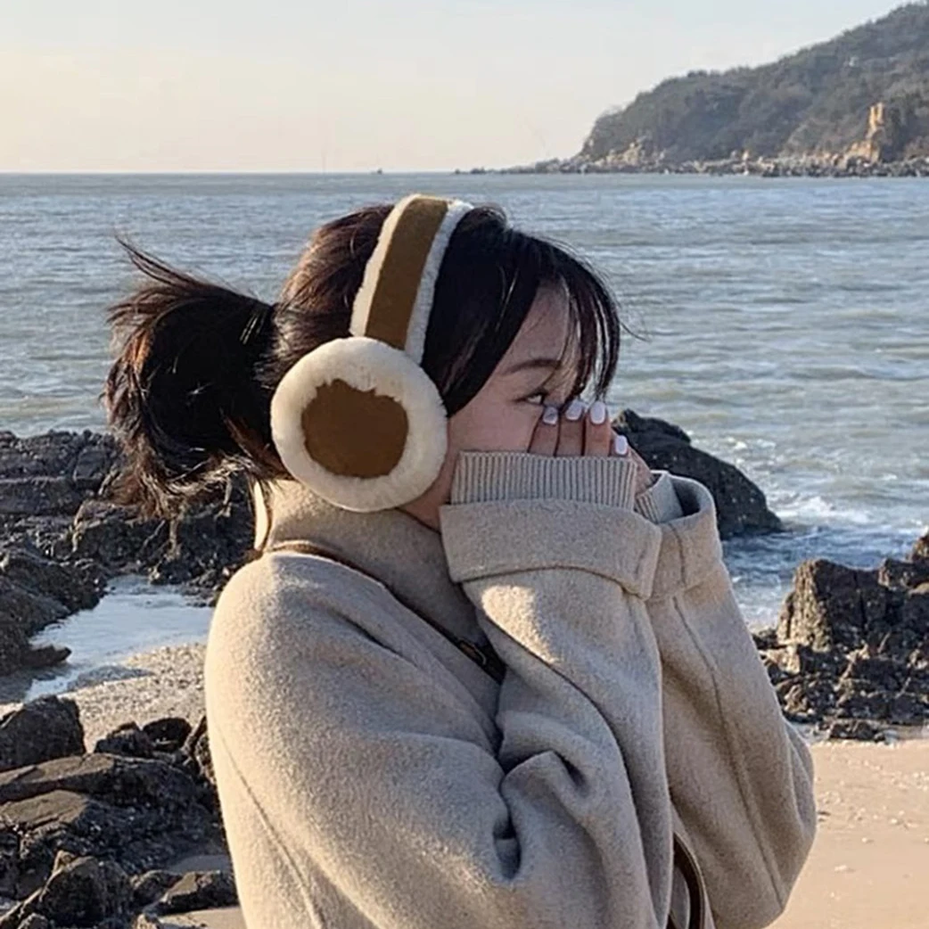 

Plush Earmuffs Warmer Foldable Soft Ear Cover for Women Men Winter Earflap Outdoor Cold Protection Ear Pads Ear-Muffs Ear Cover