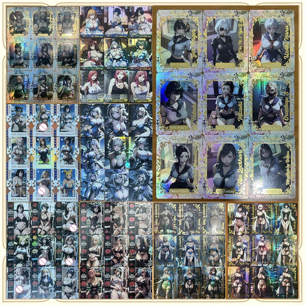 Anime Goddess Story DIY ACG Boy Games Toys Birthday Gifts Collectible Card Miku Fubuki Kochou Shinobu Yor Forger Demon Slayer