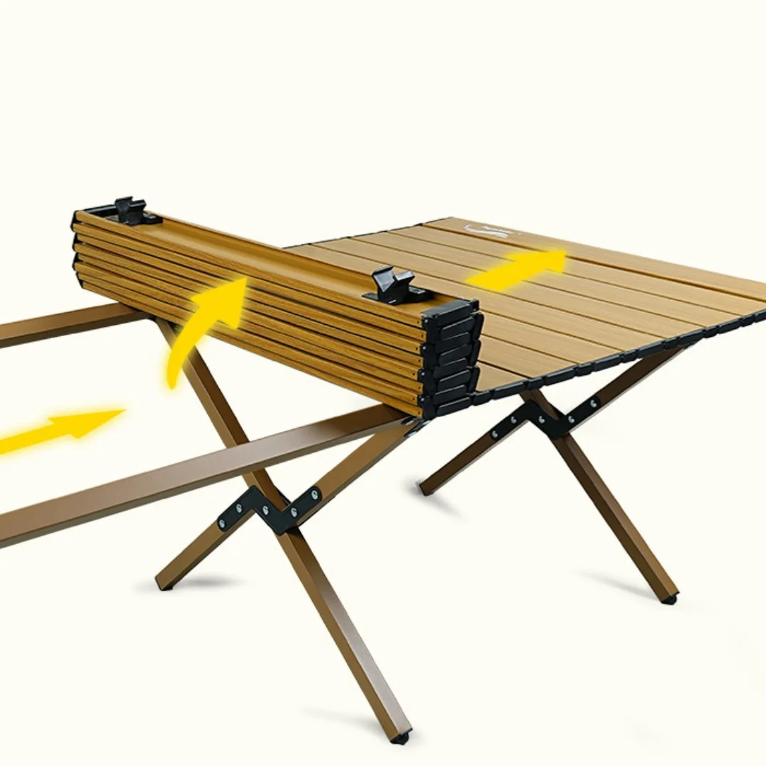 Яичный рулет, портативный складной стол из углеродистой стали для кемпинга, путешествий, пикника, барбекю, стол