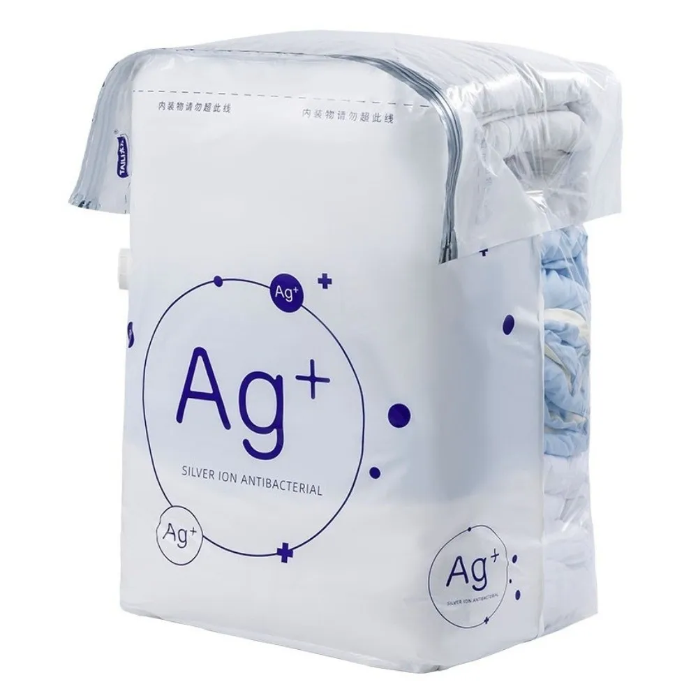 Antibacterial Vacuum Storage Bags No Pump Large Size Compression Bags Space Saving PA+PE Material Quilt Organizer Bag Home Use