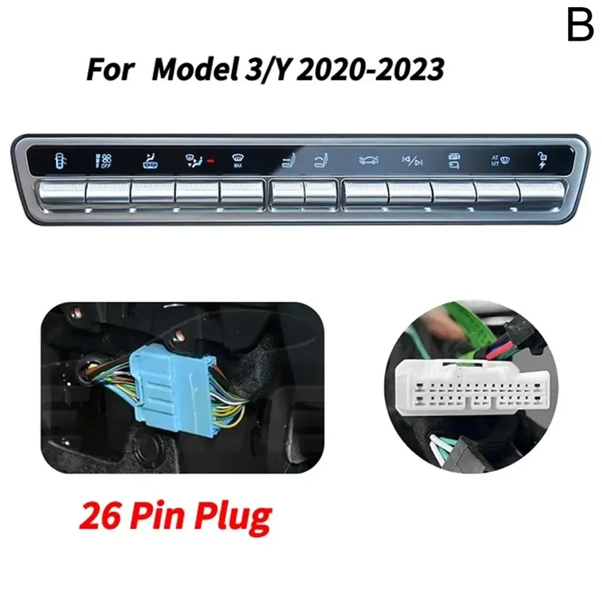 26/28 Pin Plug Screen Smart Physical Button for Tesla Model 3/Y Modification and Upgrade Central Control Physical Button