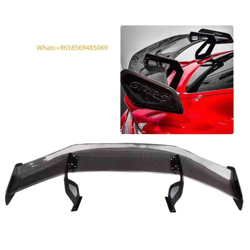 Carbon Fiber Rear Trunk Wing  Cayman 718  GT4  Style Tail Wing Rear Spoiler Lip Wings