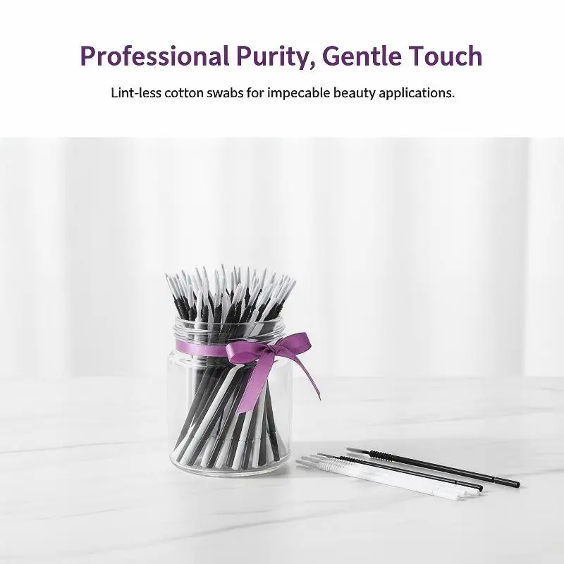 [W] 50 Pcs Disposable Micro Brush Mascara Wands Applicator Lash Removing Swab Microbrush Eyelash Extension Makeup Brushes Tools