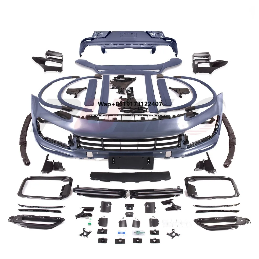 مصدات السيارة المعدلة لترقية كوبيه 2020 إلى Turbo كوبيه تتضمن مصدات مع حواجب مصبغة #1